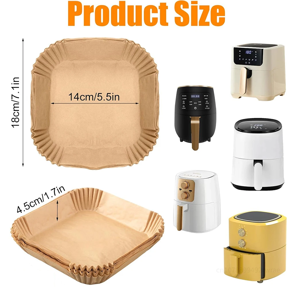 High-Temp Resistant Non-Stick Baking Paper - Durable, Oil-Proof Air Fryer Liners