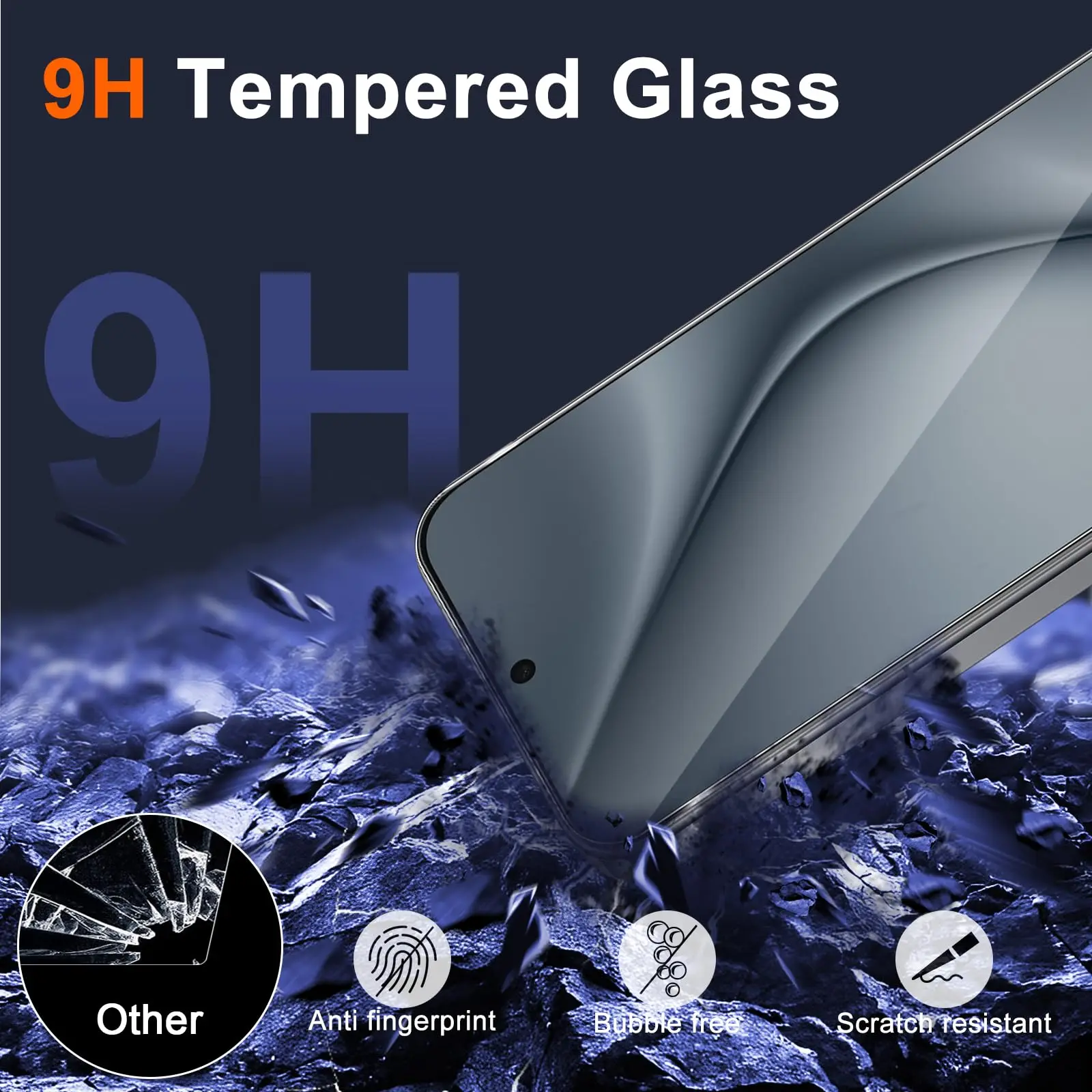 Premium HD Crystal Tempered Glass Screen Protector - 6.6 inch, Ultra-Strong 9H Anti-Scratch, Case Friendly
