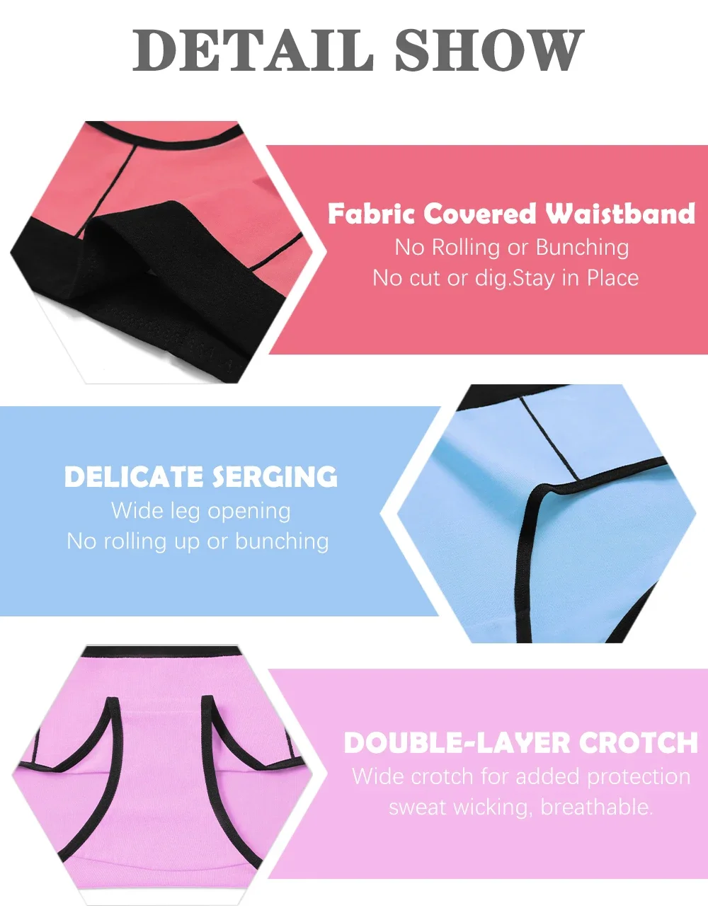 POKARLA Women's Cotton Briefs Ladies Mid-High Waisted Full Coverage Healthy Panties Girls Soft Cool Colorful Underwear Plus Size