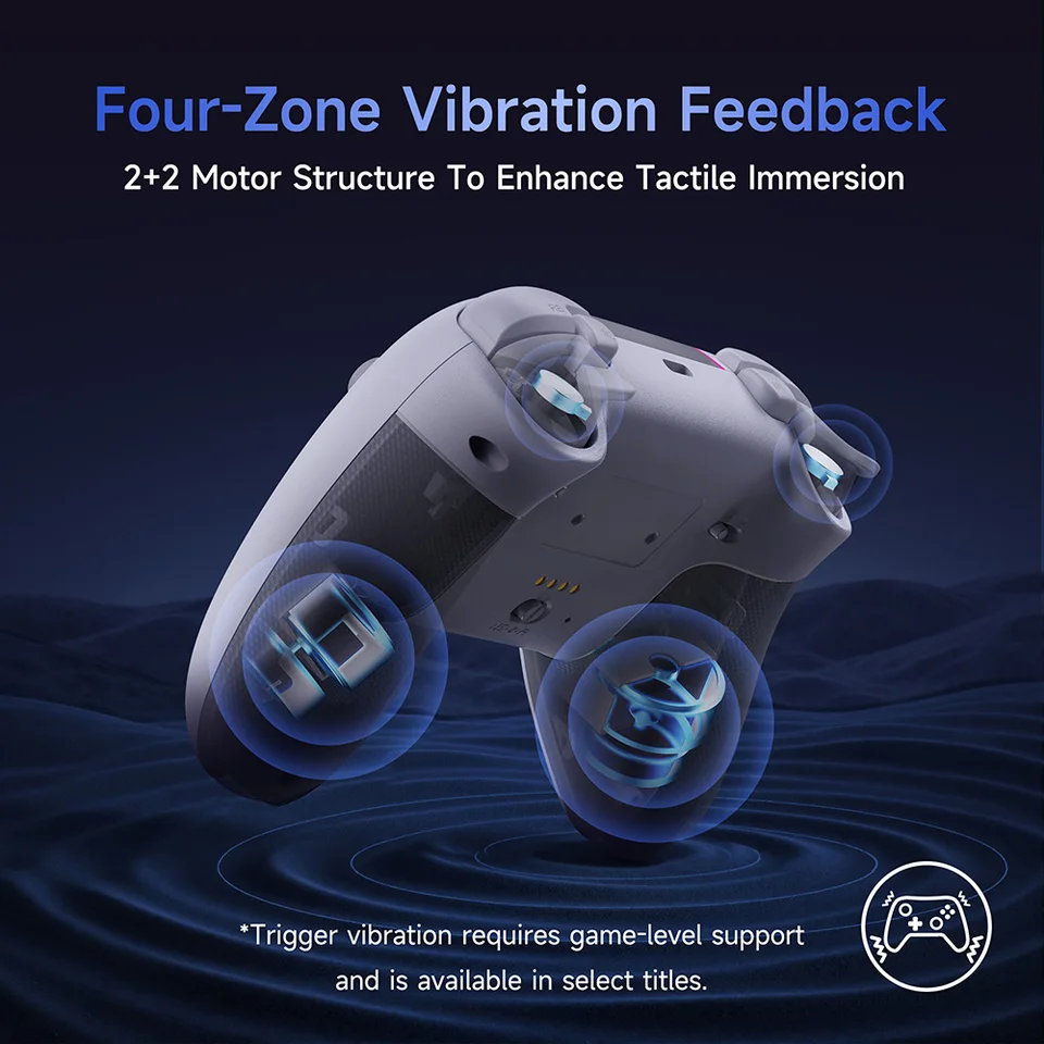 Manette PC Sans Fil EasySMX X05PRO - Boutons Silencieux, RGB, Déclencheurs Hall, 1000mAh, Multi-plateforme