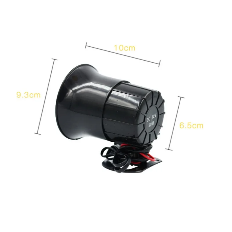 12V Black Steel Car Horn Speaker for Cars Motorcycles