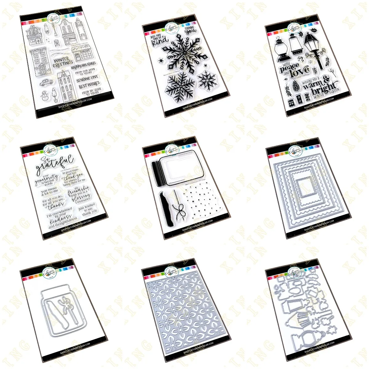 

New Arrival Dots Scallops Warm Bright Metal Cutting Dies and Clear Stamps for Diy Photo Album Handmade Paper Card Decoration