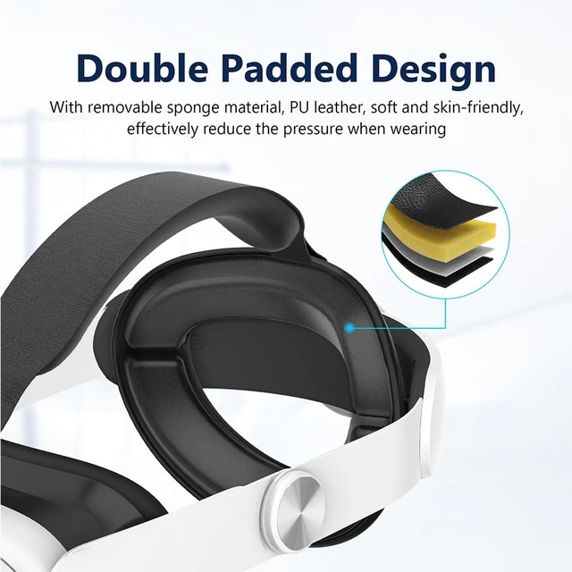 Soft PU Leather Head Strap For Oculus Quest 3 Weight Reduction Comfortable  Headband Bracket For Meta Quest 3 VR Accessories - AliExpress