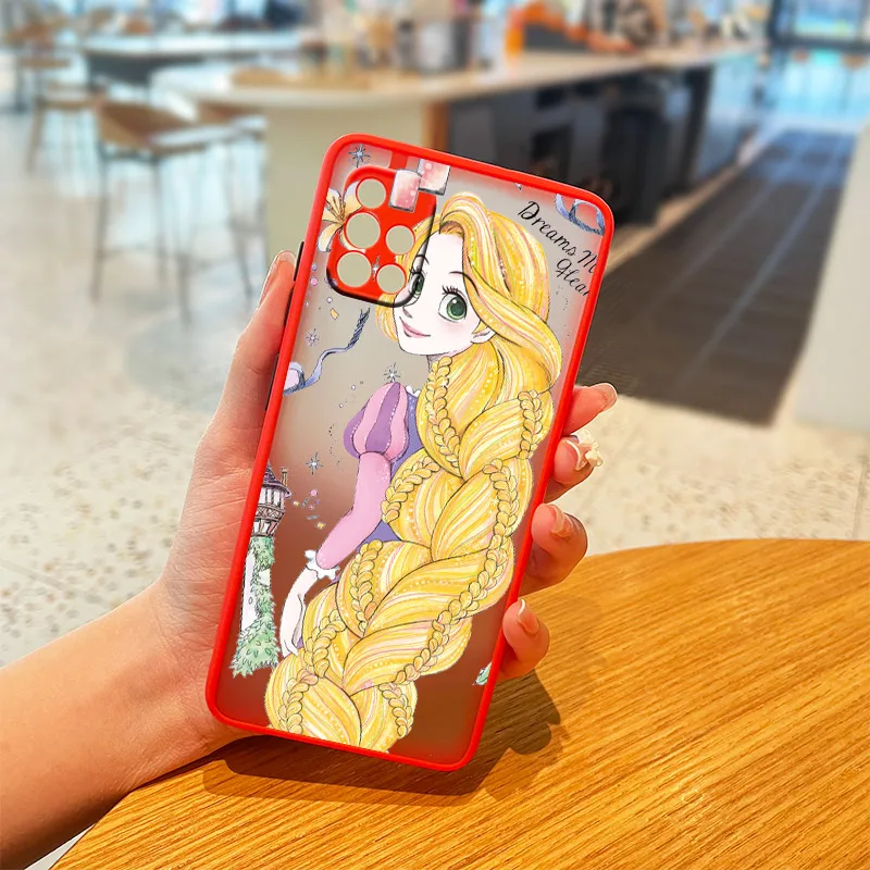 cute phone cases for samsung  Disney Princess Art For Samsung Galaxy A01 A12 A02S A21S A32 A42 A51 A50 A52 A70 A71 A72 Frosted Translucent Phone Case samsung cases cute