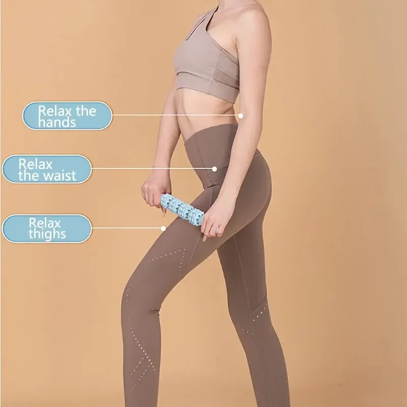 Slimming Leg Massage Stick Slimming Leg Wolf Tooth Stick Roller Fitness Fascia Muscle Relaxation Yoga Stretcher