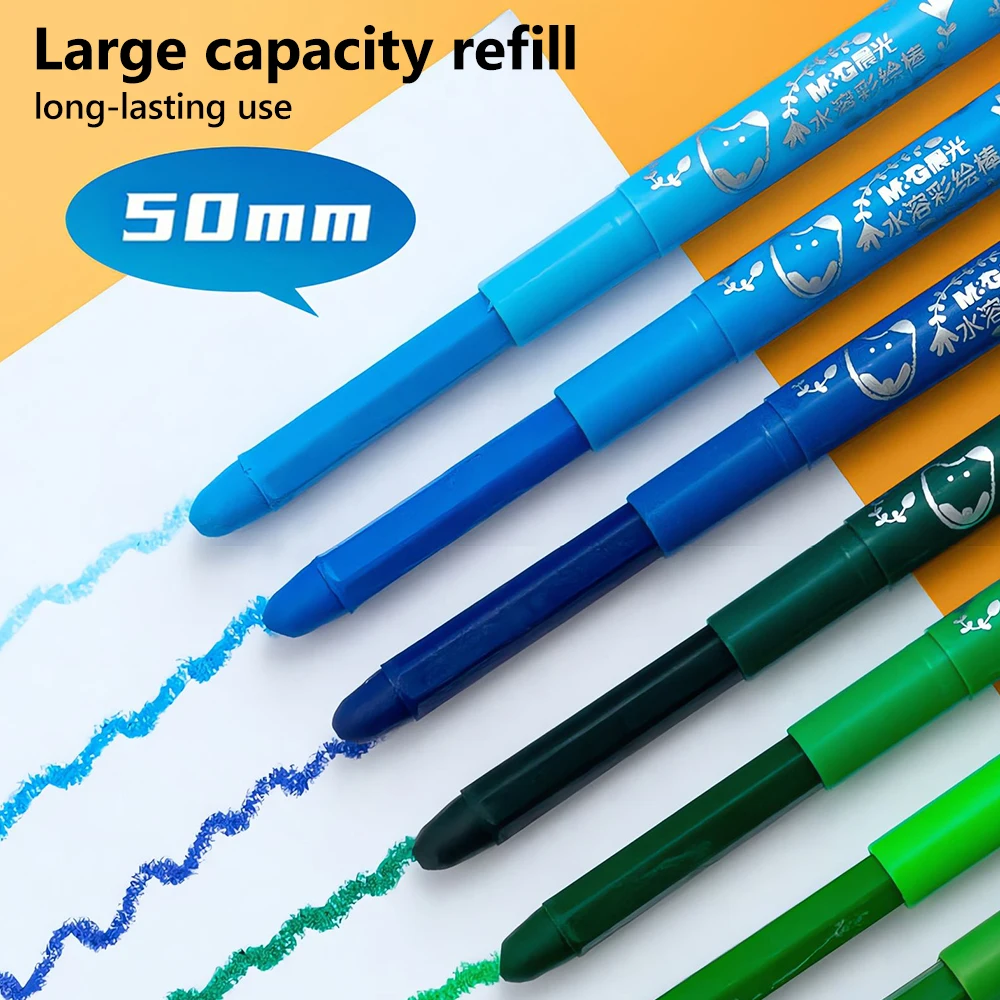 M&G Crayon Set 12/24/36/48 Colors for Kids Student Washable Rotatable Oil Painting Crayon for School Kindergarten oil pastels colored crayons children painting supplies