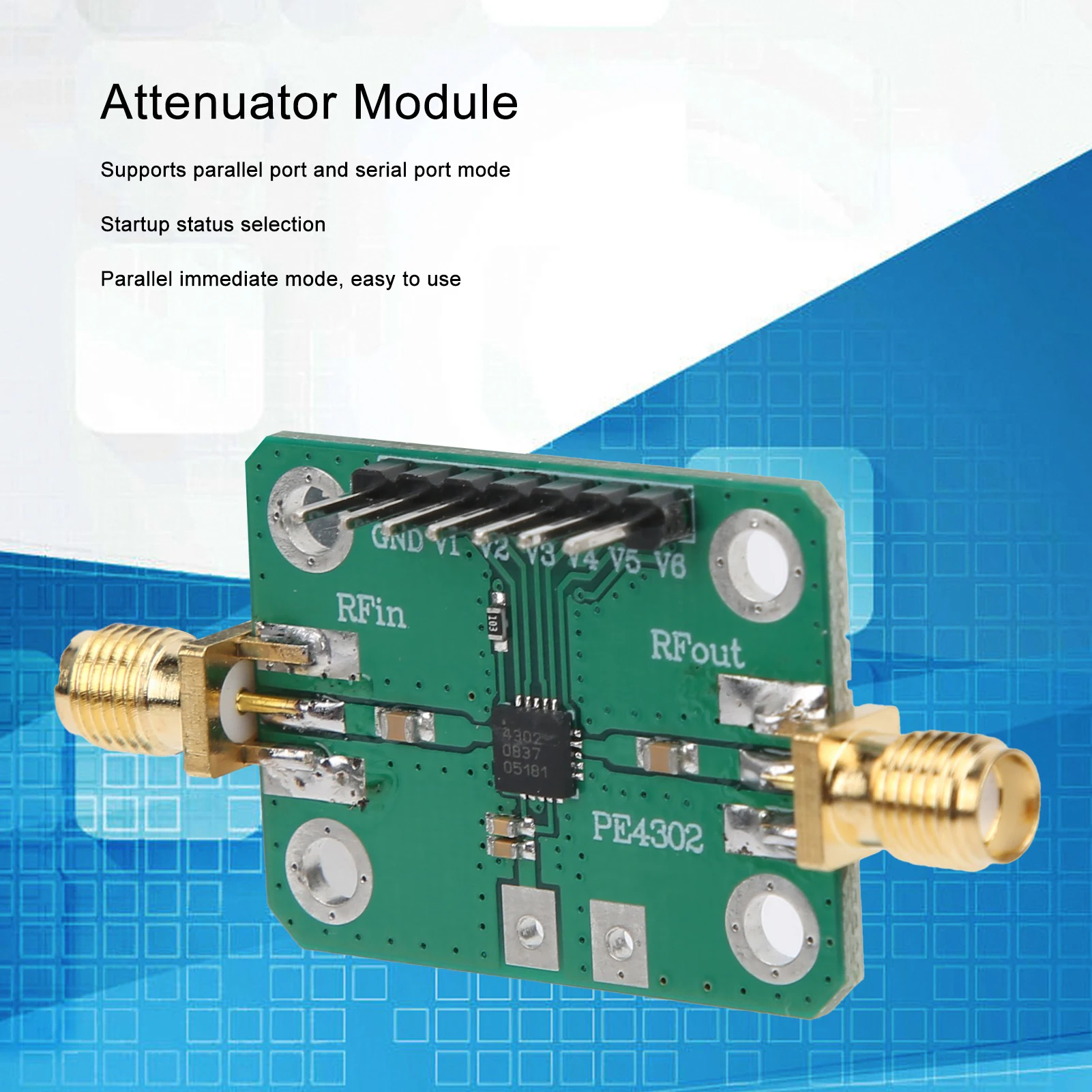 Numerical Control Attenuator Module RF Attenuator Module Numerical Control Parallel Immediate Mode Electronic Component PE4302 radio frequency attenuator