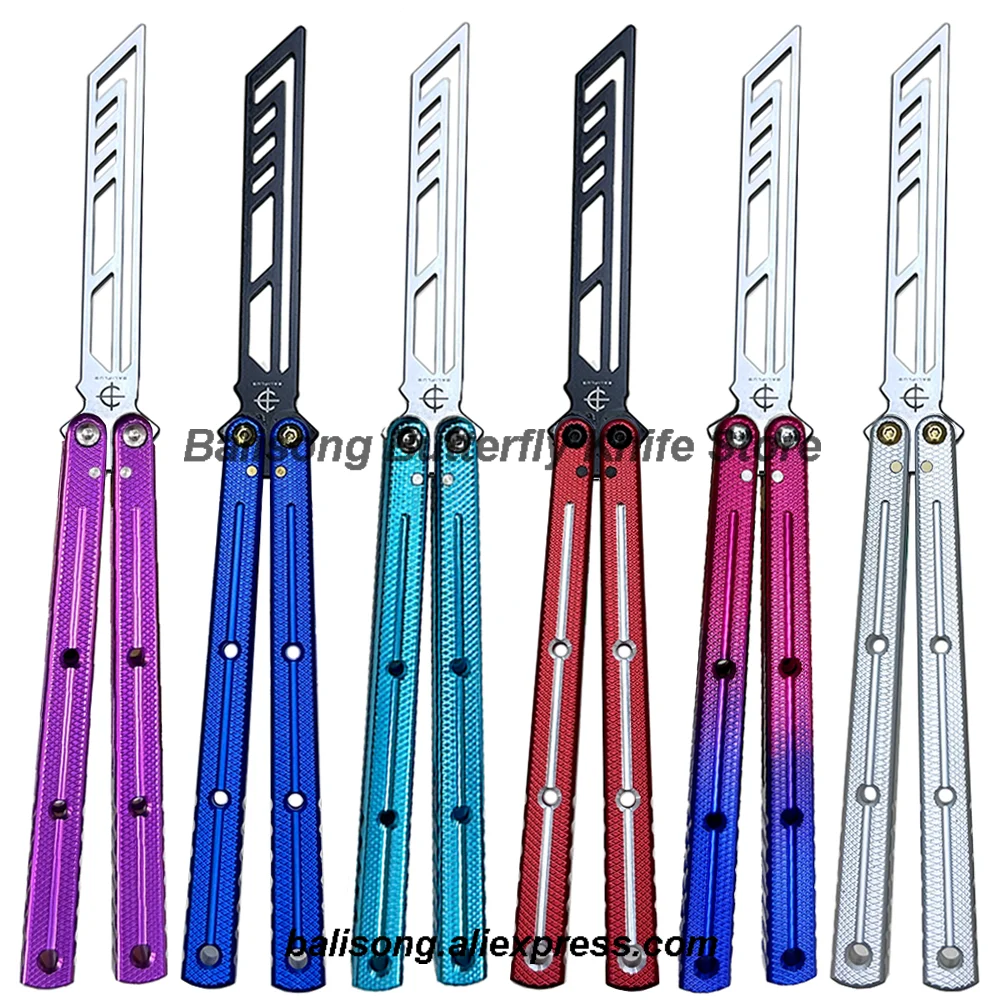 

Baliplus Kraken V3 Clone 6061/7075 Kraken Balisong Butterfly Trainer Knife Channel Aluminum Handle Free-swinging EDC Jilt Knives