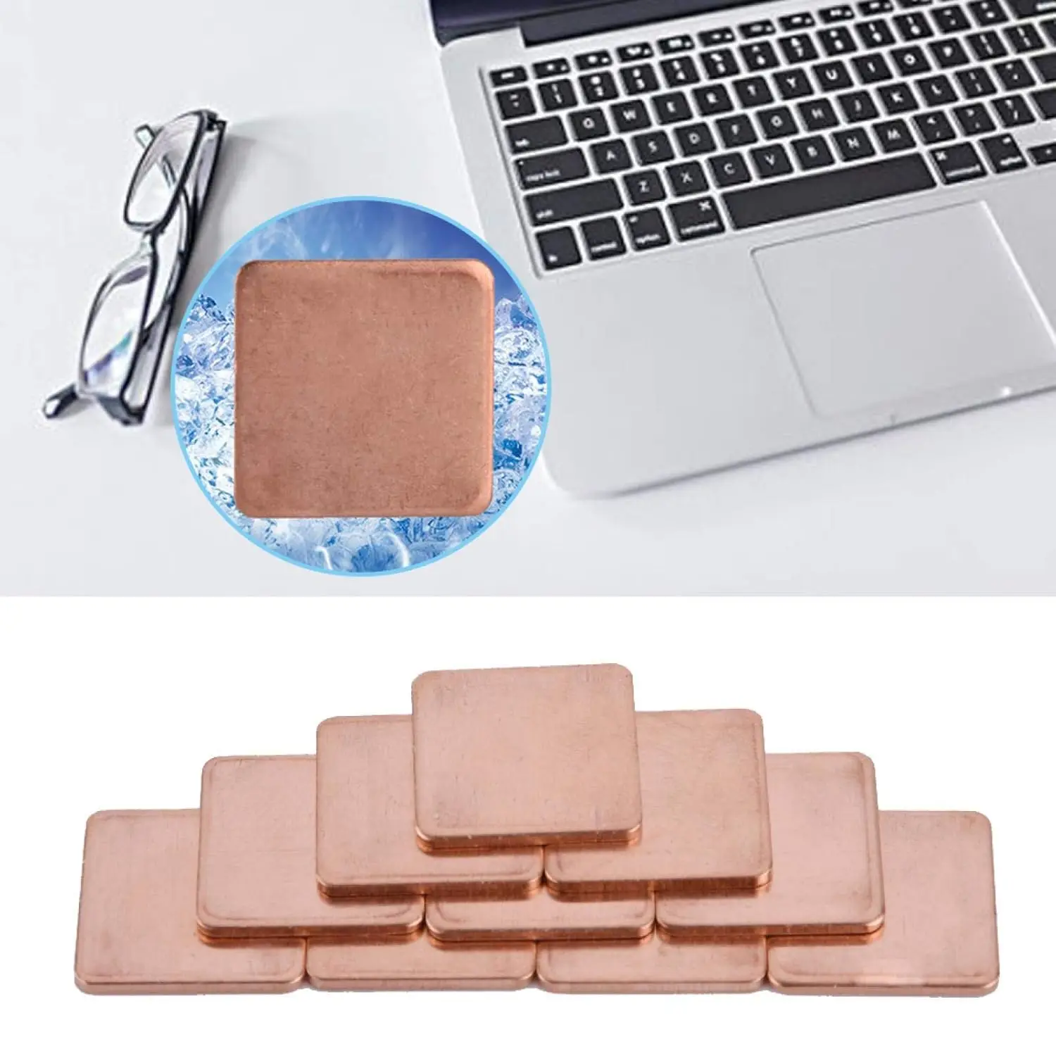 10-Pack Copper Heat Sink Thermal Pads for Efficient Cooling Solutions