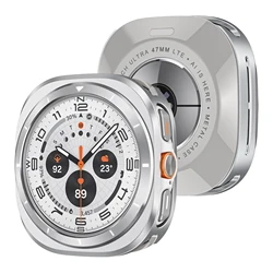 Aluminium Alloy Protective Rugged Watch Case - Enhanced Durable Cover for Galaxy Ultra 2025 (Silver orange)