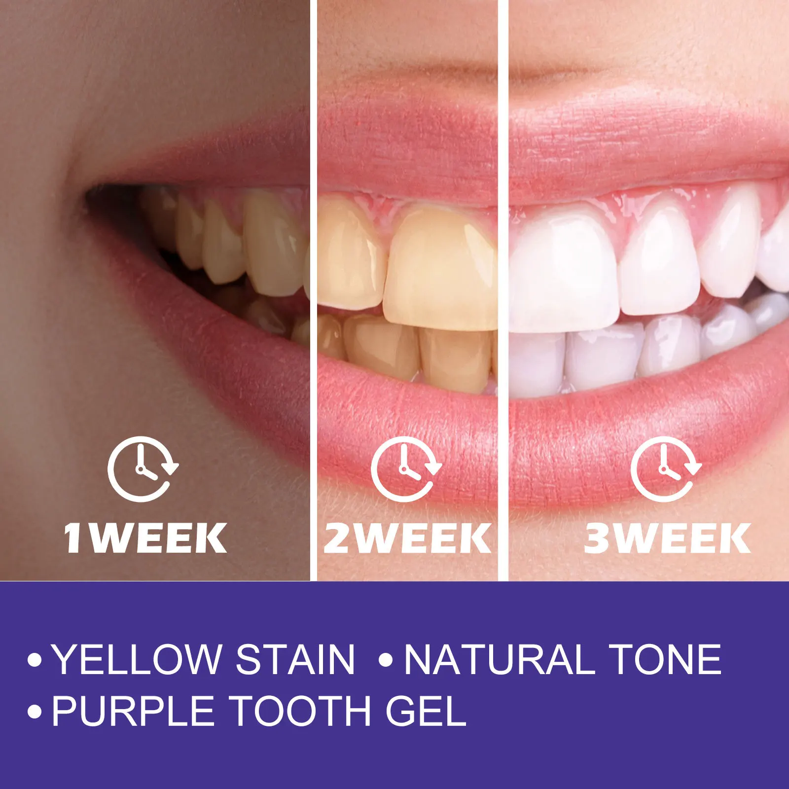Toothpaste Colour Corrector Teeth Whitening Purple Fresh Breath Brightening Teeth Stain Removal Gum Care Cleaning Toothpaste