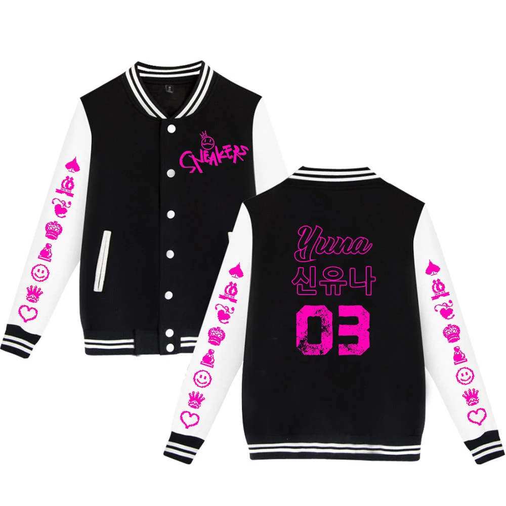 

KPOP ITZY Baseball Jacket Women Men Uniform Fleece Streetwear Hip Hop Long Sleevs Hoodie Sweatshirt Teens Boys Girls Jackets