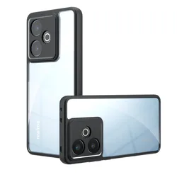 Matte Shockproof Phone Case with Hard Bumper and Soft Clear Back Cover, Anti - Yellowing for Realme Neo 7X (Clear)