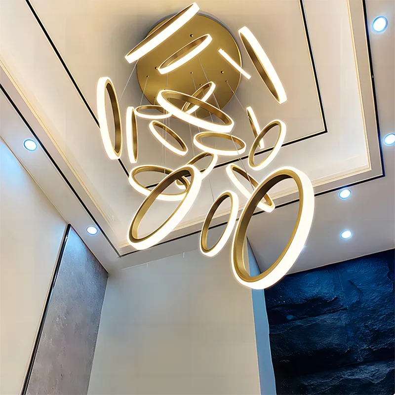 

Люстра для украшения дома, подвесные светильники для столовой, комнатное освещение, приспособление для потолочного салона, модная лампа для лестницы