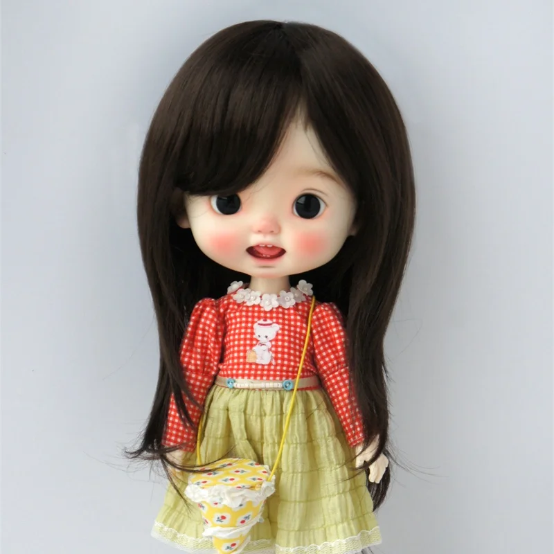 Full Sizes Doll Accessories  JD046  1/12 1/8 1/6 1/4 1/3 Mid Long Nature straight cut Synthetic mohair YOSD MSD SD DOD BJD wigs