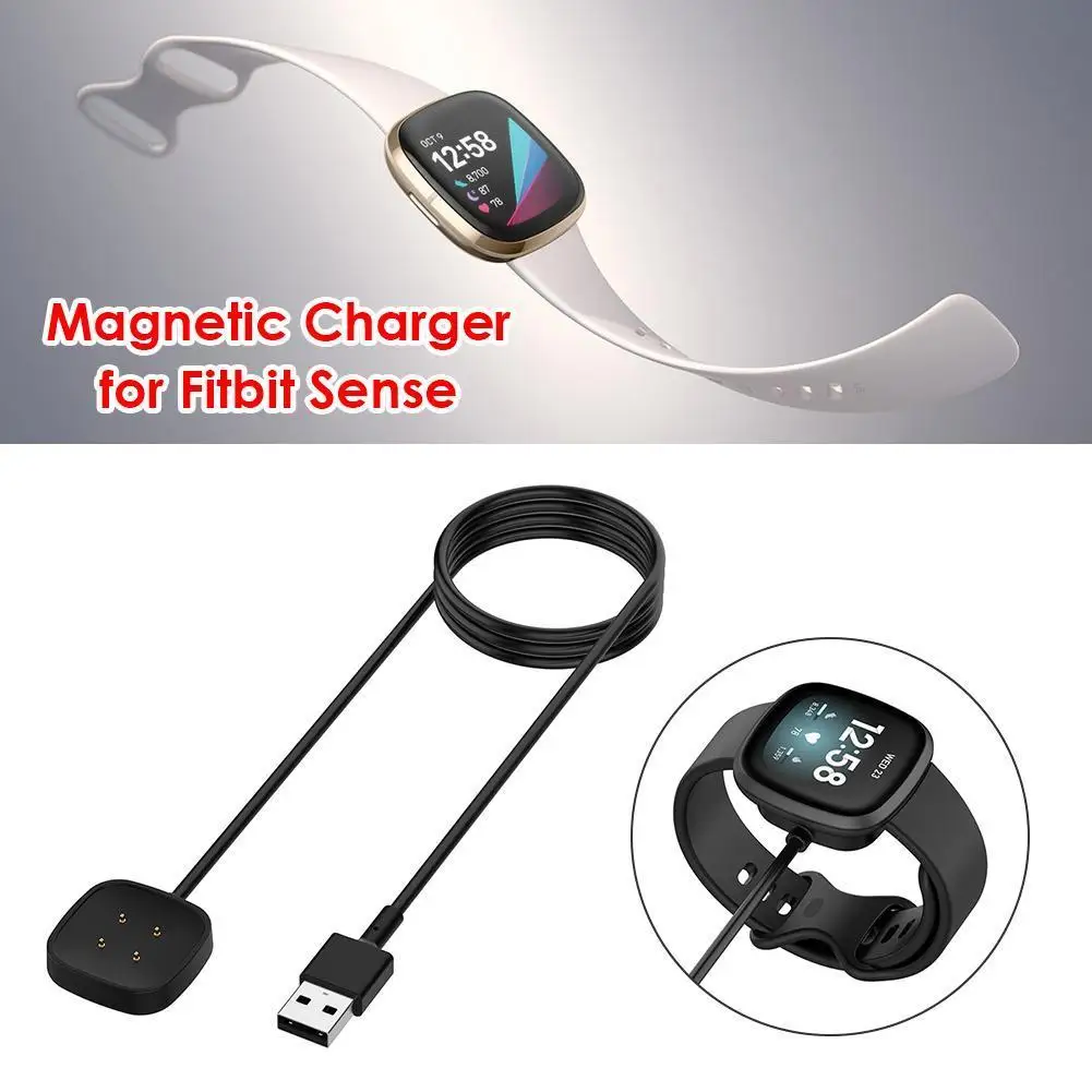 스마트 워치 팔찌 마그네틱 충전기 도크 베이스, Fitbit Versa 3, Fitbit Sense, 실용적인 다기능 충전 케이블