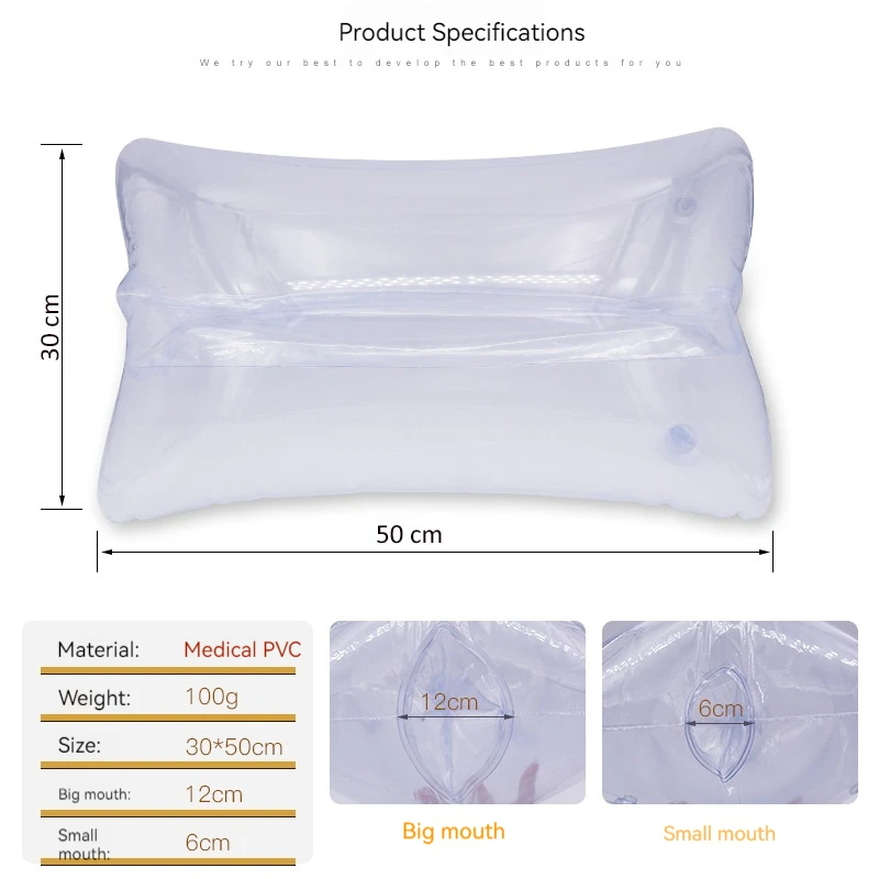 Almohada inflable ovalada reinflable portรกtil con sexo para mujer, almohadilla de posiciรณn ajustable para relajarse, almohada corporal