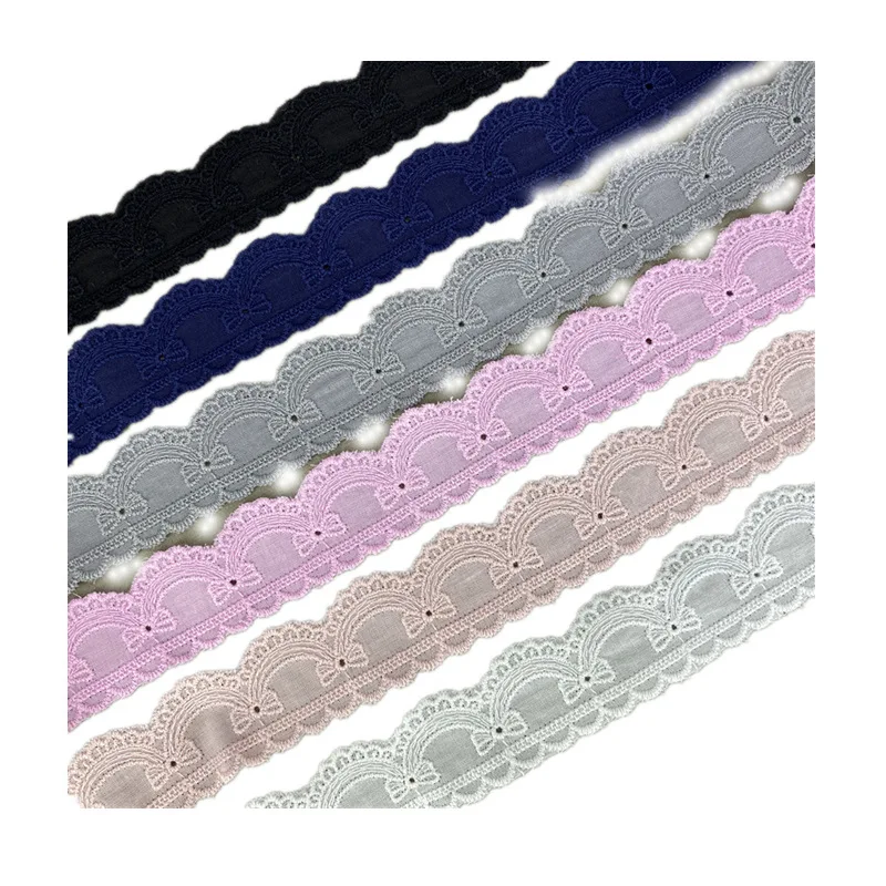 4Yards Of 3Cm Width Colorful Hollow Double-sided Flower Cotton Fabric Curtain Sofa Clothing DIY Accessories