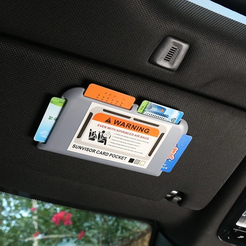 Sun Visor Organizer Car Card Clip Parking Card Holder 1Pc