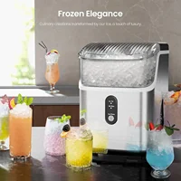 Ice Makers Countertop, 35lbs/Day Pebble Maker Machine with Sonic , Self-Cleaning Countertop Maker with Ice Scoop 2