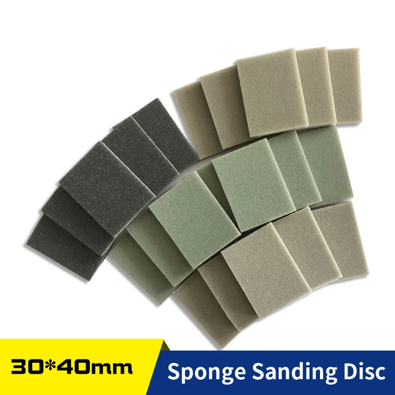 

30*40MM Flocking Sponge Sanding Disc Waterproof Sanding Papers Hook Loop For Car Jewelry Wood Polishing Grinding Abrasive Tools