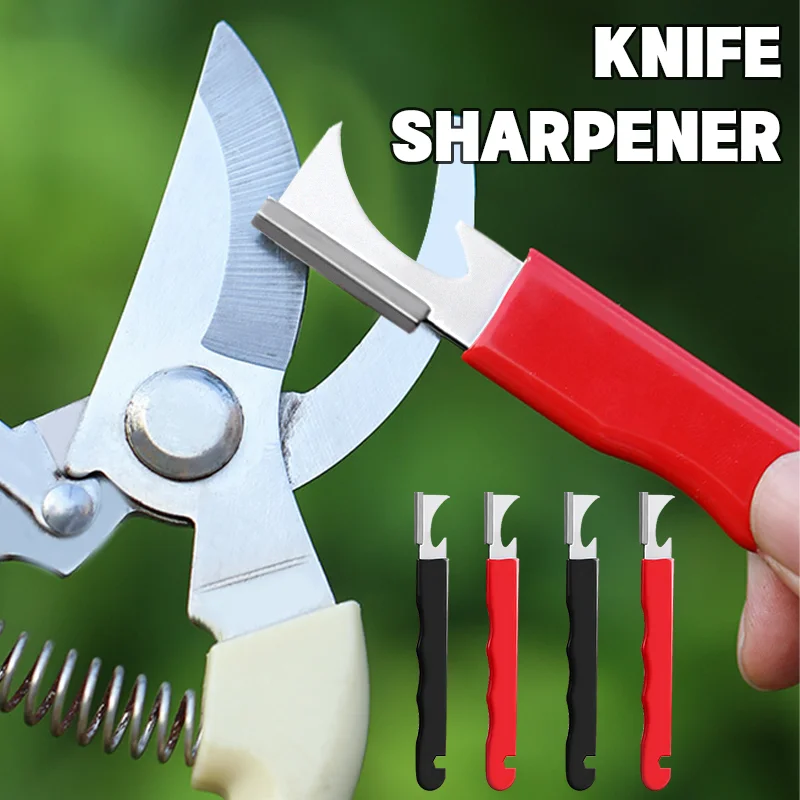Knife Sharpener Knife Sharpener Wrench Bottle Opener 3 in 1 Multifunctional Knife Scissors Sharpener Outdoor Portable Garden Shears Scraper