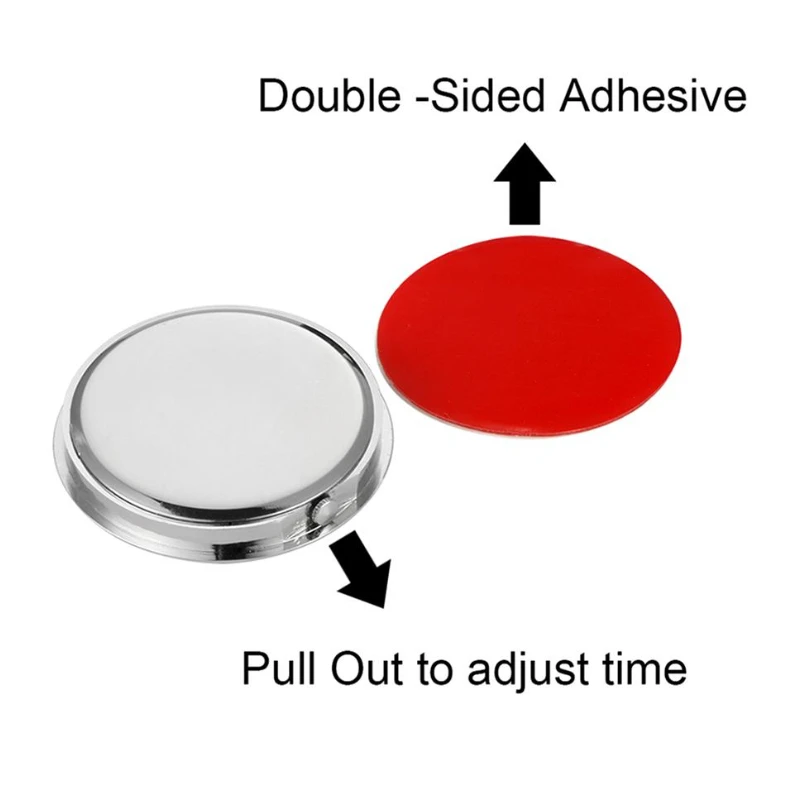 Car Clock In-Car Mini Stick-On Watch 40mm Digital
