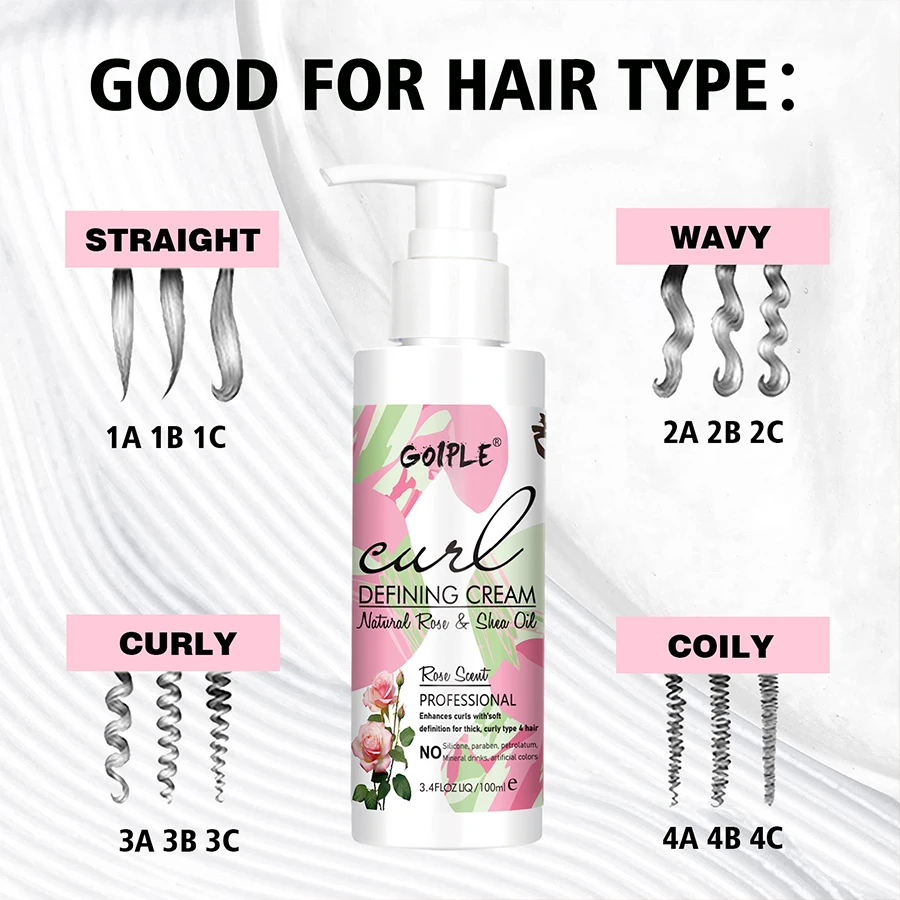 Goiple 100ml Curly Defining Cream for Volumizing Hair Styling Conditioner Repair Beauty Health Products Curl Enhance Cream