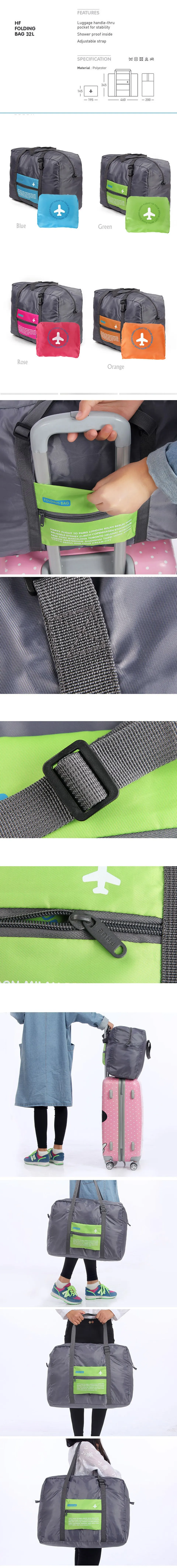 Sefb42a6b25a24220a533f7a8edea5a58B New Fashion Water Proof Travel Bag Large Capacity Bag Women Nylon Folding Unisex Luggage Travel Handbags Mallzona