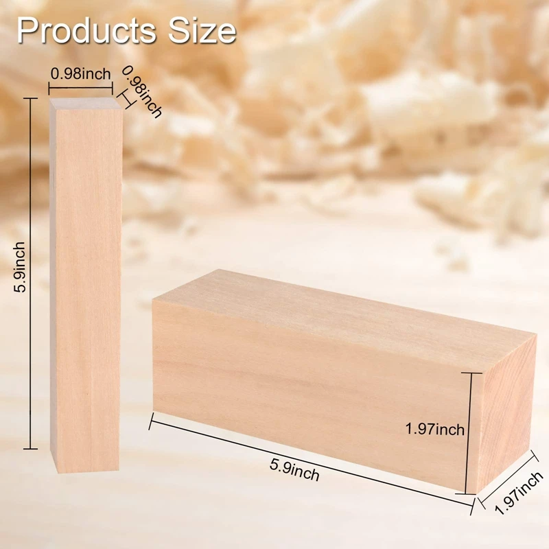 6Inch Basswood Carving Blocks, 4Pcs Whittling Blocks Basswood For Craft, Basswood Carving Wood For Beginner To Expert best woodworking bench