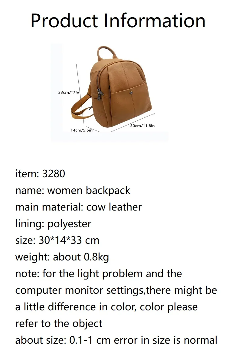 Modischer Damen-Rucksack aus echtem Leder, multifunktionale Damen-Tragetasche oder Umhängetasche, 2025, neuer Reiserucksack aus echtem Rindsleder – Detail 6