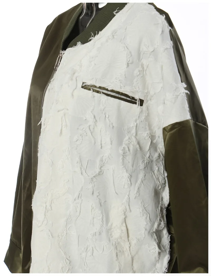 Street Trendsetter Jacket with Heavy Stitching and Contrasting Tassel Bomber Jacket