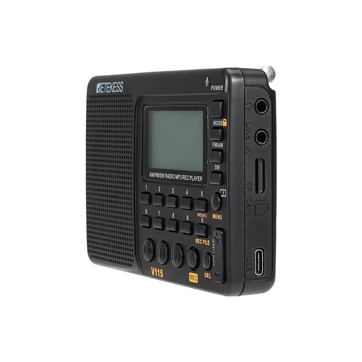 Radio fm am sw tragbare Radios am fm wiederauf ladbare Kurzwellen-Radio batterien Vollwellen-USB-Recorder-Lautsprecher – Detail 34