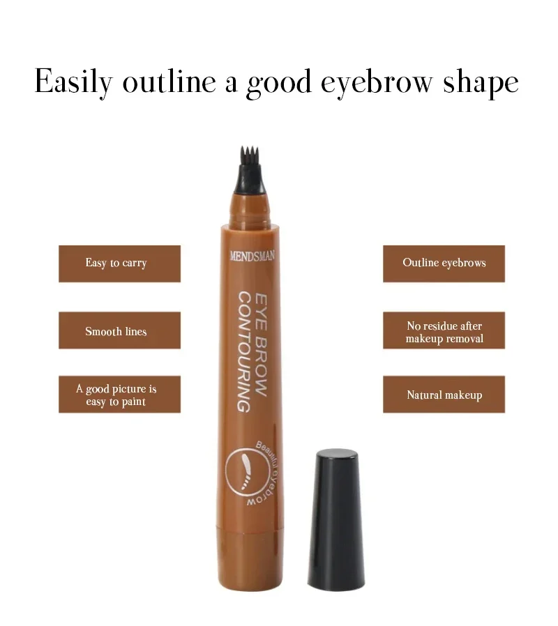 4D Microblading Eyebrow Pen 4 Forks Tip Eyebrow Tattoo Pencil Long Lasting Fine Sketch Liquid Waterproof Eye Brow Make Up Tattoo 2