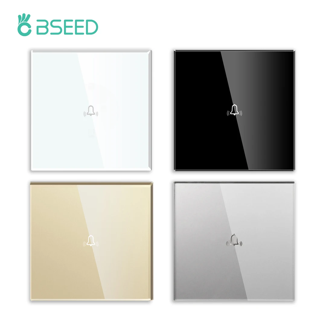 Bseed-impermeável Toque Parede Sensor Interruptor Painel de Vidro Porta Sino Interruptor Segurança em Casa 10a