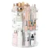 Rotating Makeup Organizer, Adjustable Layers Spinning Skincare Organizer, Cosmetic Display Case with Brush Holder Perfume Tray 1