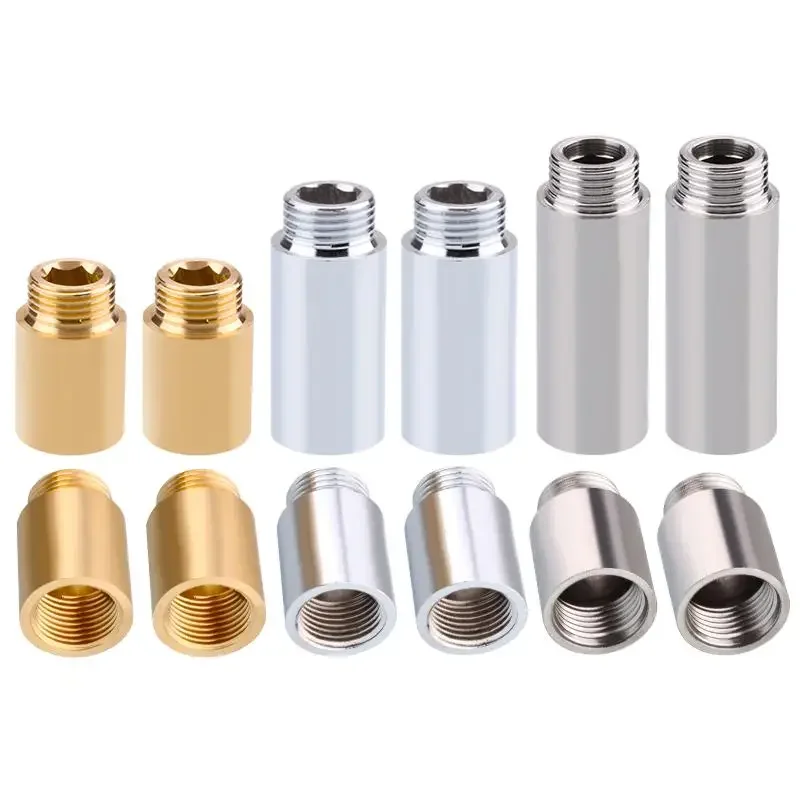 

1 Pcs 1/2'' 3/4'' 1'' copper Pipe Plating Water Fittings Lengthen Joints Inner And Outer Wire Plug Exhaust Connector Adapter