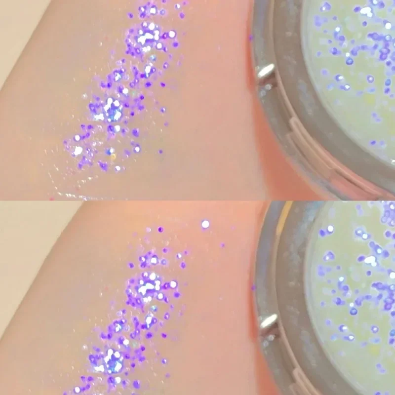 Eye shadow Eye shadow plate Glitter Eyeshadow Palette Purple Sequins Pigment Crystal Mud Shining Eyes Makeup Waterproof Lasting Midnight Party