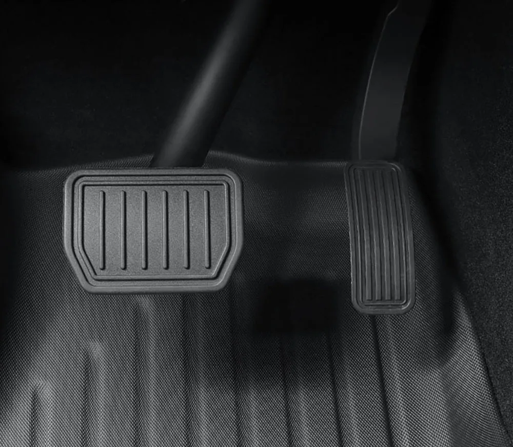 Floor Mat with Door Sill Strip For 2025 Tesla Model Y Juniper Launch All Weather TPE Trunk Cargo Liner Boot Mat Backrest Pad