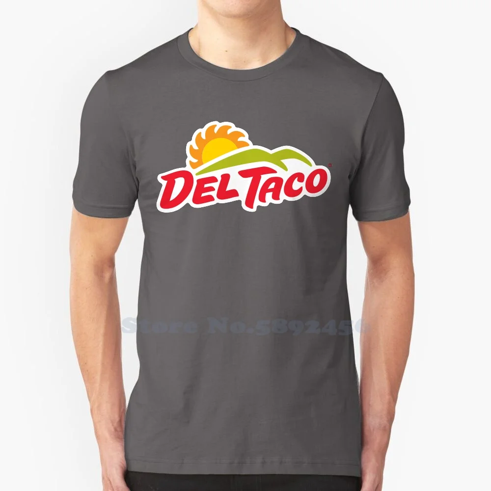 

Del Taco Casual Streetwear Print Logo T-shirt Graphic 100% Cotton Tee