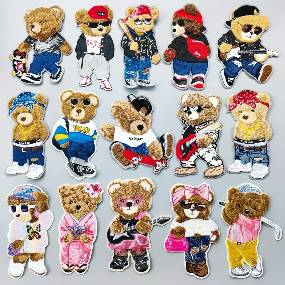 Parch Bordados De Oso Bebé Con Sonrisa Bonita Para Planchar Para Ropa