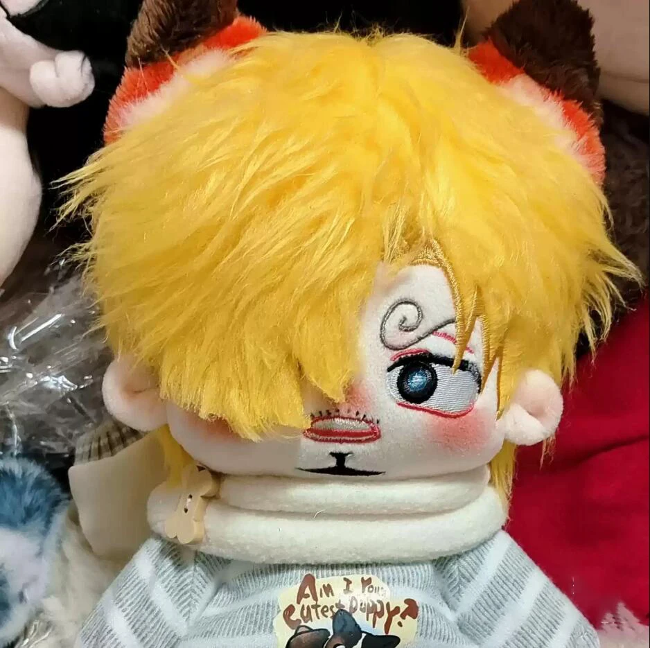 

Anime Game Cosplay Sanji Attribute Cartoon Plush Stuffed Dollbody Change Clothes Plushie Handsome Mascot Gift 20cm