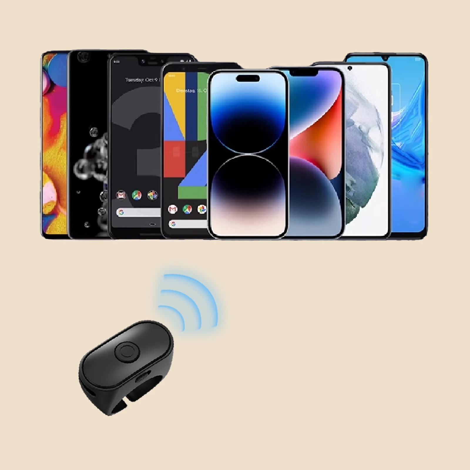 2-in-1 Page Turner Clicker Wireless E-book Page Turner Lightweight Record Triggers Remote for Kindle Paperwhite Accessories