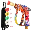 4350PSI High-Pressure Water Gun, Graffiti Design, 1L Foam Spray Gun, 1/4" Quick Nozzle Set with Rubber Base 2