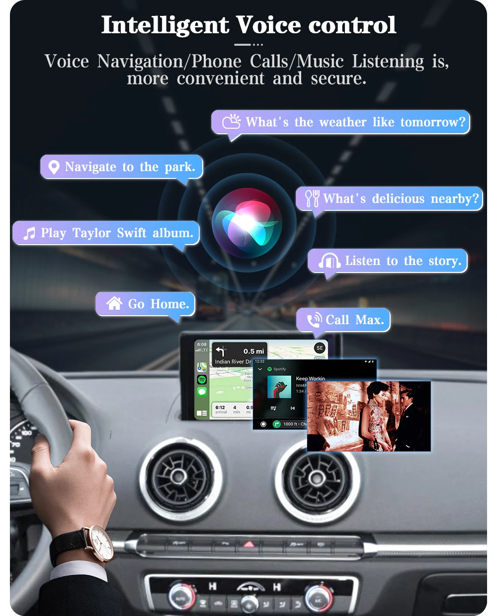 AUTOTOP Wireless Carplay Android Auto Retrofit Kit für A3 2014-2018 A4 A5 B9 Q2 Q5 Q7 2017-2018 AirPlay MirrorLink Bluetooth GPS – Detail 9