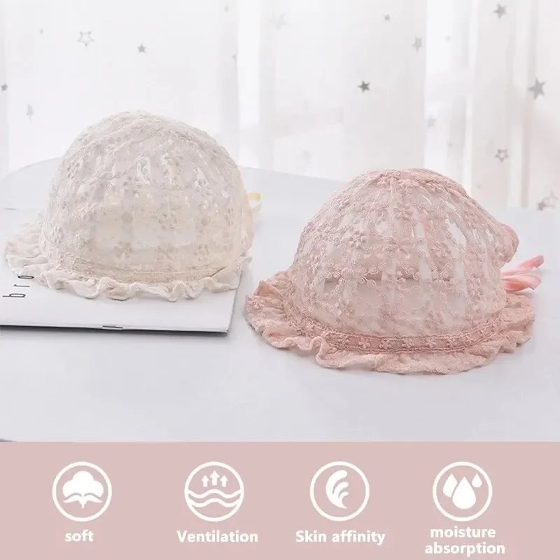 Lace Court Baby Hat Soft Breathable Cotton Newborn Infant Bonnet Cap Summer Summer Girl Sun Hat baby hat kids sun hat