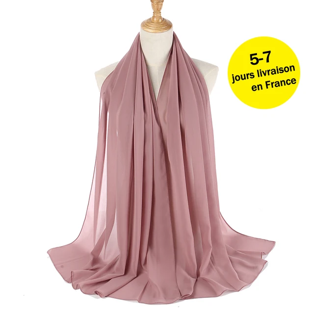 women plain bubble chiffon scarf hijab wrap printe solid color shawls headband women hijabs scarves/scarf 60 colors COLOR 6