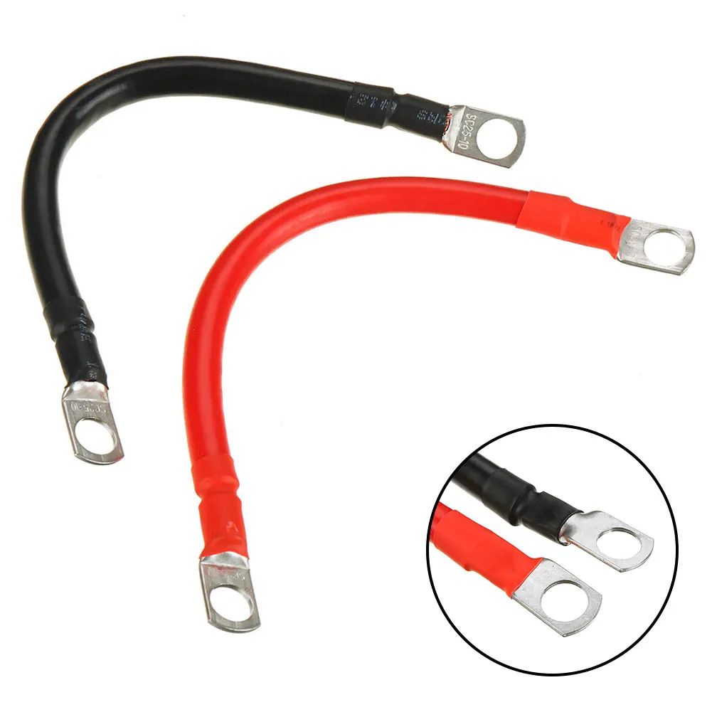 

High Quality Battery Joiner Cable Terminal O Ring Lead Dc Wire Positive /Negative 19CM 12v Connector Copper Wire