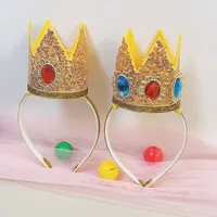 Peach Cosplay Princess Crown Headband Custome Photography Props Girls Halloween Carnival Party Role Suit Headwear Accessories 2