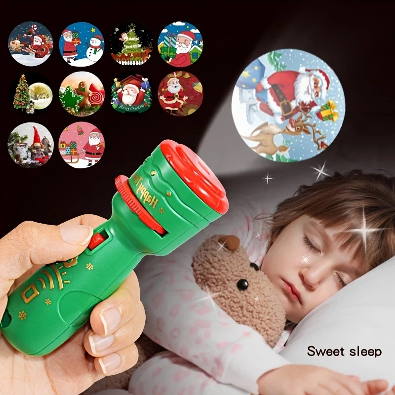 Flashlight Christmas Projector 21 Patterns Santa Claus Christmas Tree Children Toys